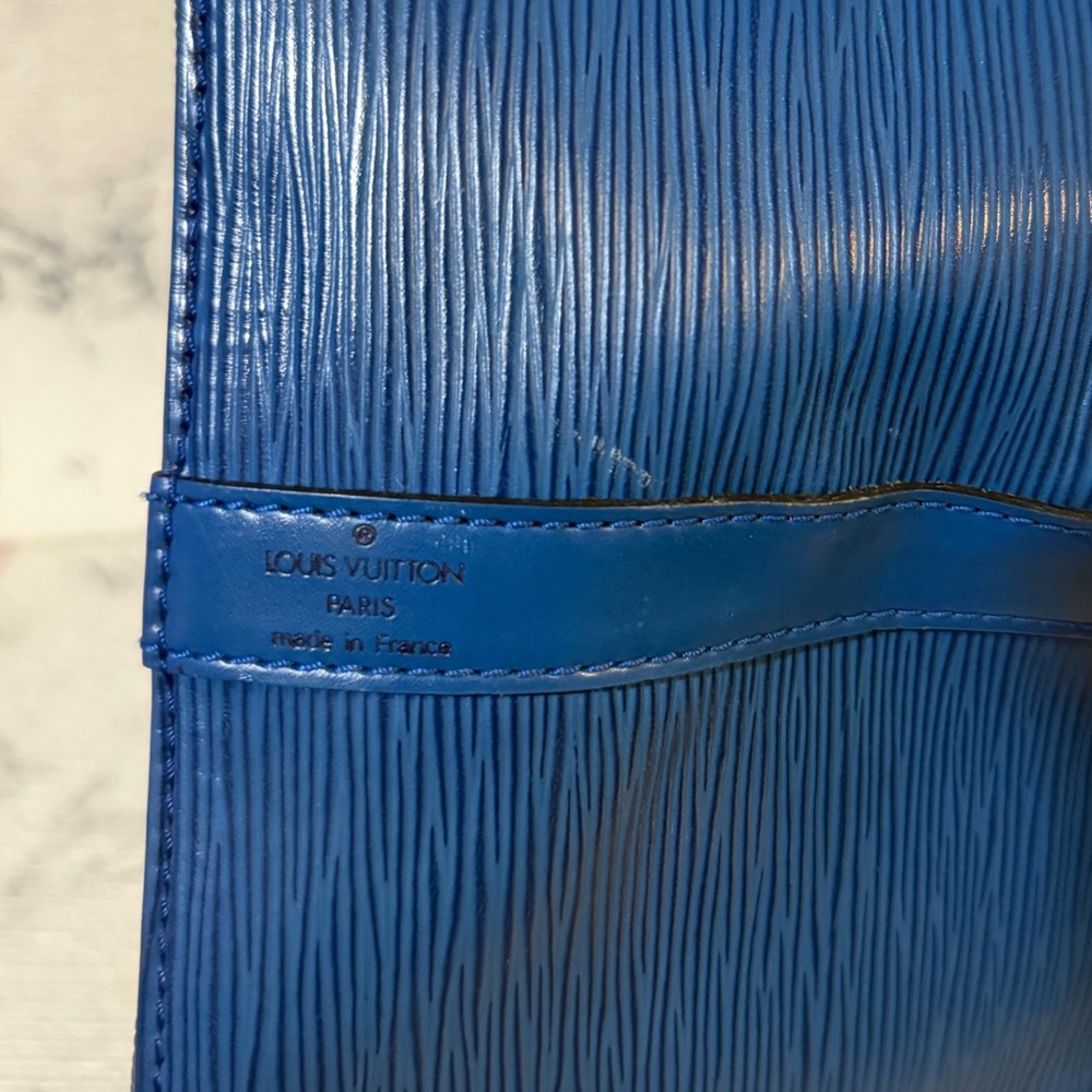 Louis Vuitton Blue Epi Petit Noe Bucket Shoulder Bag - Picture 8 of 13